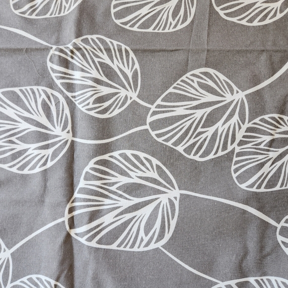 Gray Leaf Patterned Curtain - Picture 5 of 5